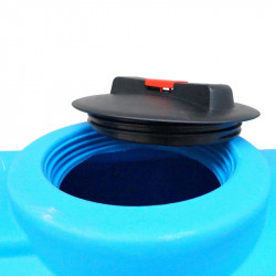 Réservoir de stockage eau de pluie 300 litres - Réservoir aérien bleu en polyéthylène - Horizontal