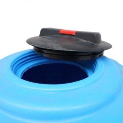 Réservoir récupération eau de pluie 500 litres - Cuve polyéthylène aérienne bleue - Vertical