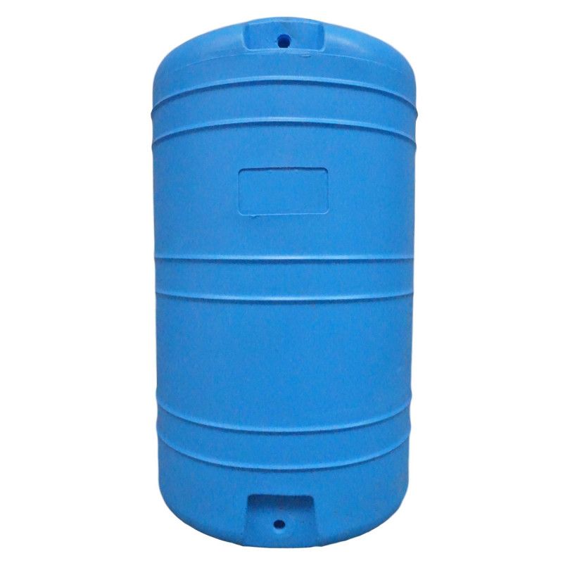 Réservoir récupération eau de pluie 500 litres - Cuve polyéthylène aérienne bleue - Vertical