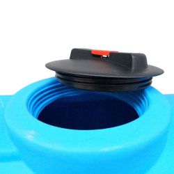 Réservoir de stockage eau de pluie 1500l - Cuve polyéthylène aérienne bleue - Horizontal