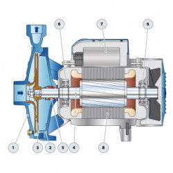 Pompe a eau Pedrollo CP 160-210 centrifuge de 7,5 à 15 m3/h monophasé 220V