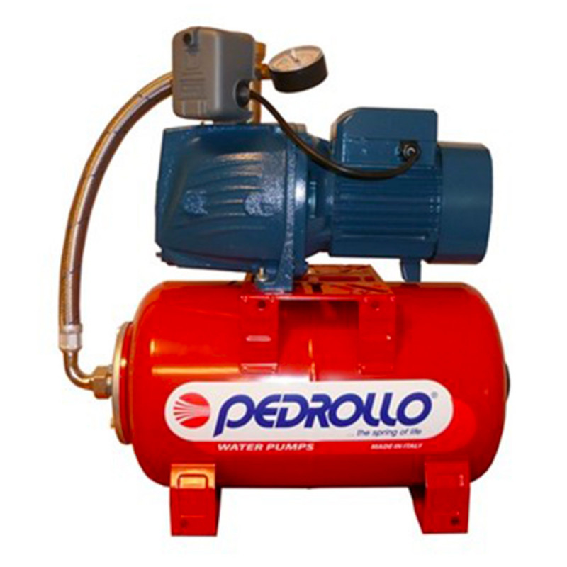 Surpresseur 20L Pedrollo HYDROFRESHPLURIJETm480X20 - Pompe a eau 0,60 kW centrifuge jusqu'à 4,8 m3/h monophasé 220V